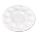 Chenille Kraft Paint Tray, Round, Plastic, White, PK10 5924